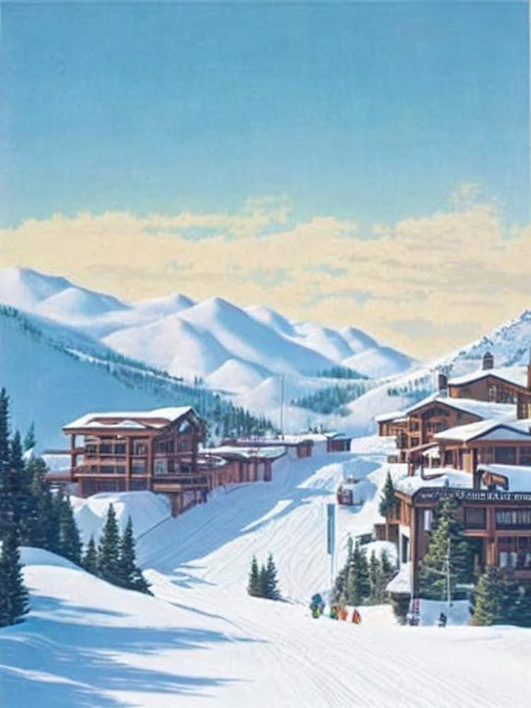 Snowmass, Usa Vintage Skiing Poster