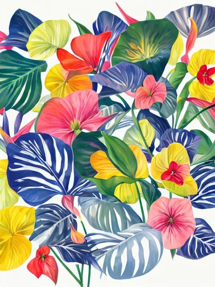 Anthurium Modern Colourful Flower