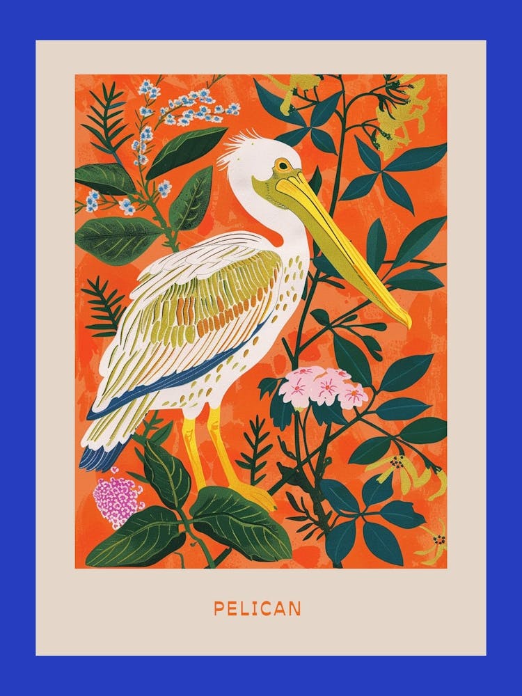 Spring Birds Poster Pelican 5