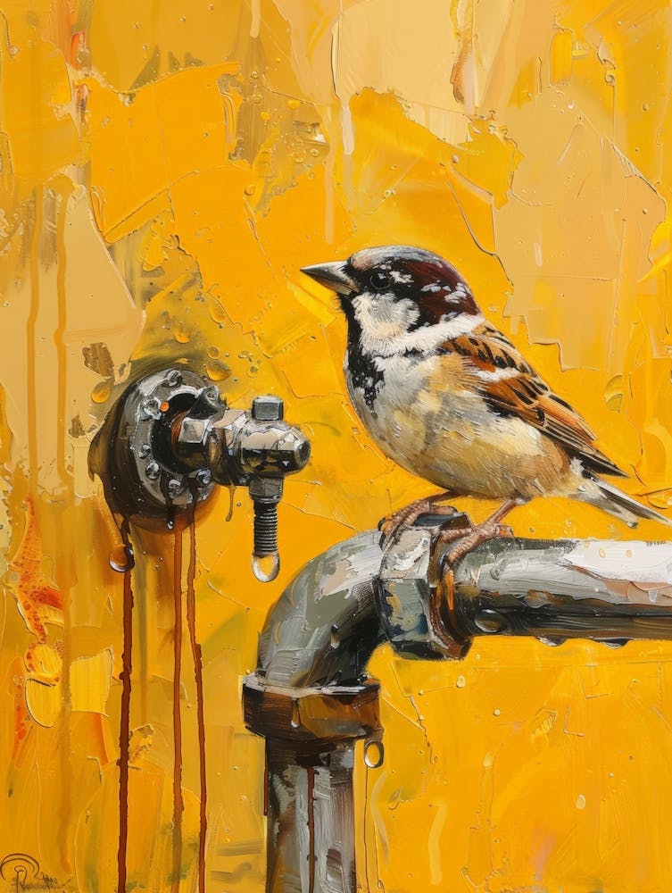 Bird On A Faucet