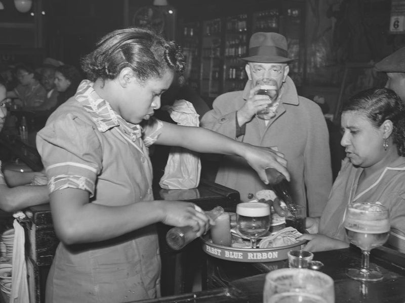 Serving Beer At Tavern, Southside Of Chicago, Illinois By Russell Lee