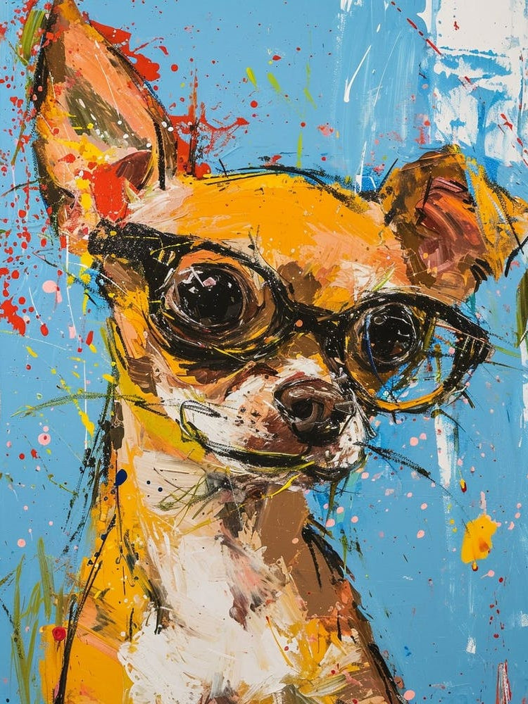 Chihuahua Acrylic Painting 11