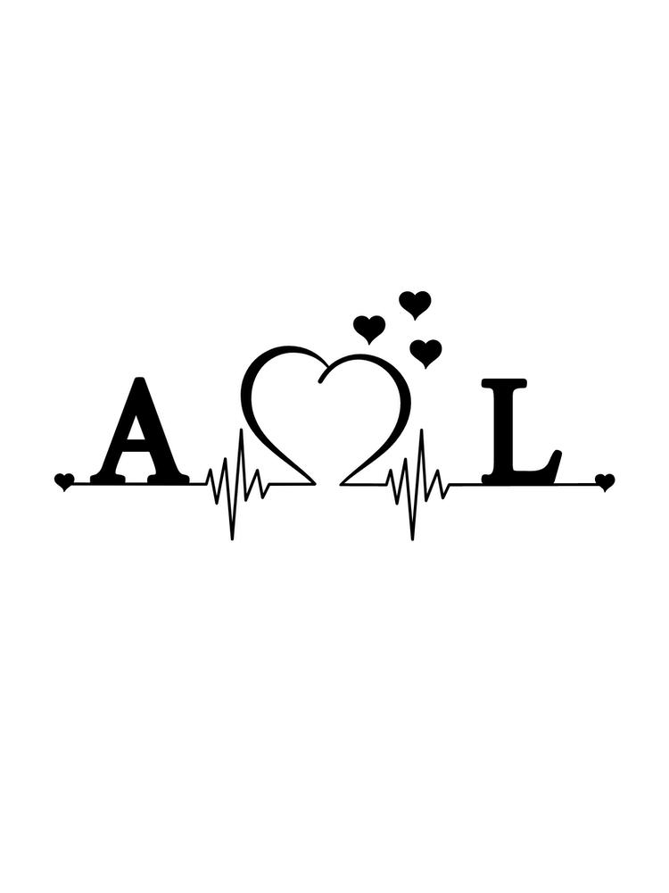 Personalisiertes Paar-Namen-Initial A und L