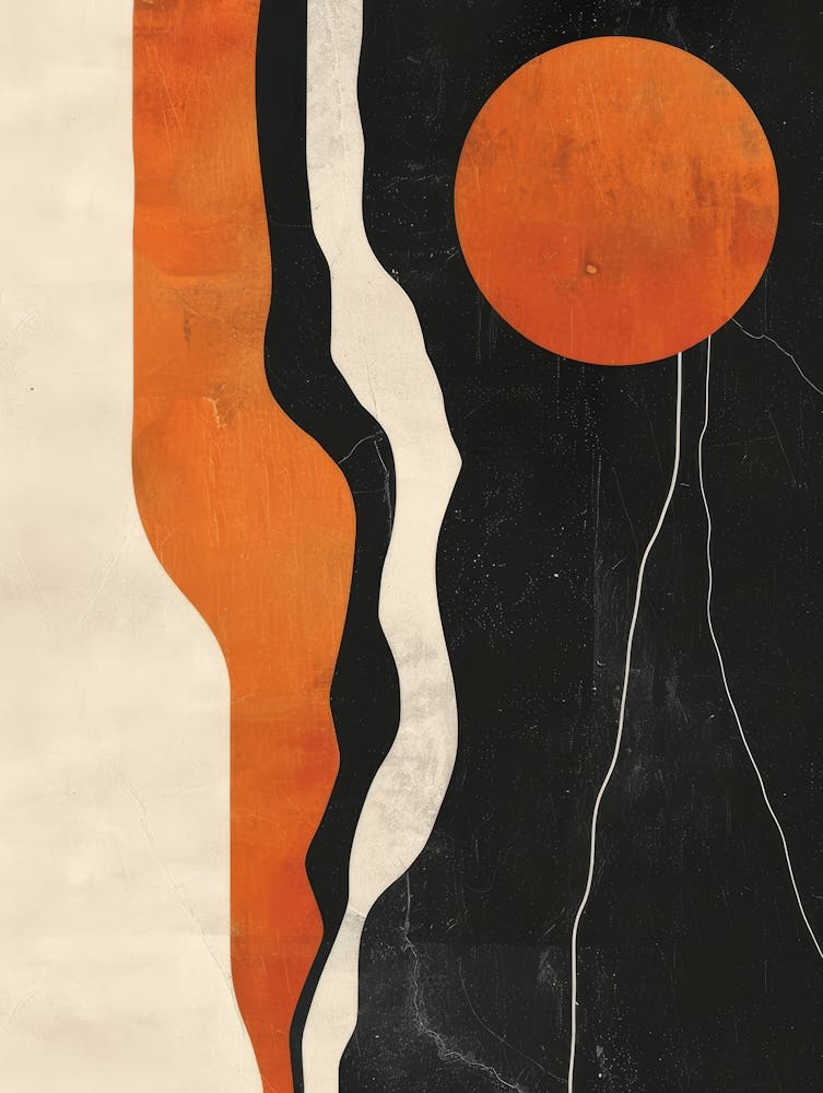 Orange And Black Canvas Print