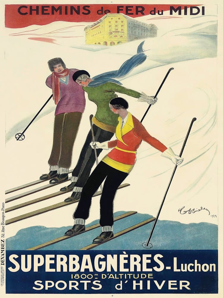 Superbagnères Luchon Ski Poster