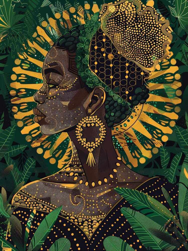 African Woman In The Jungle 3