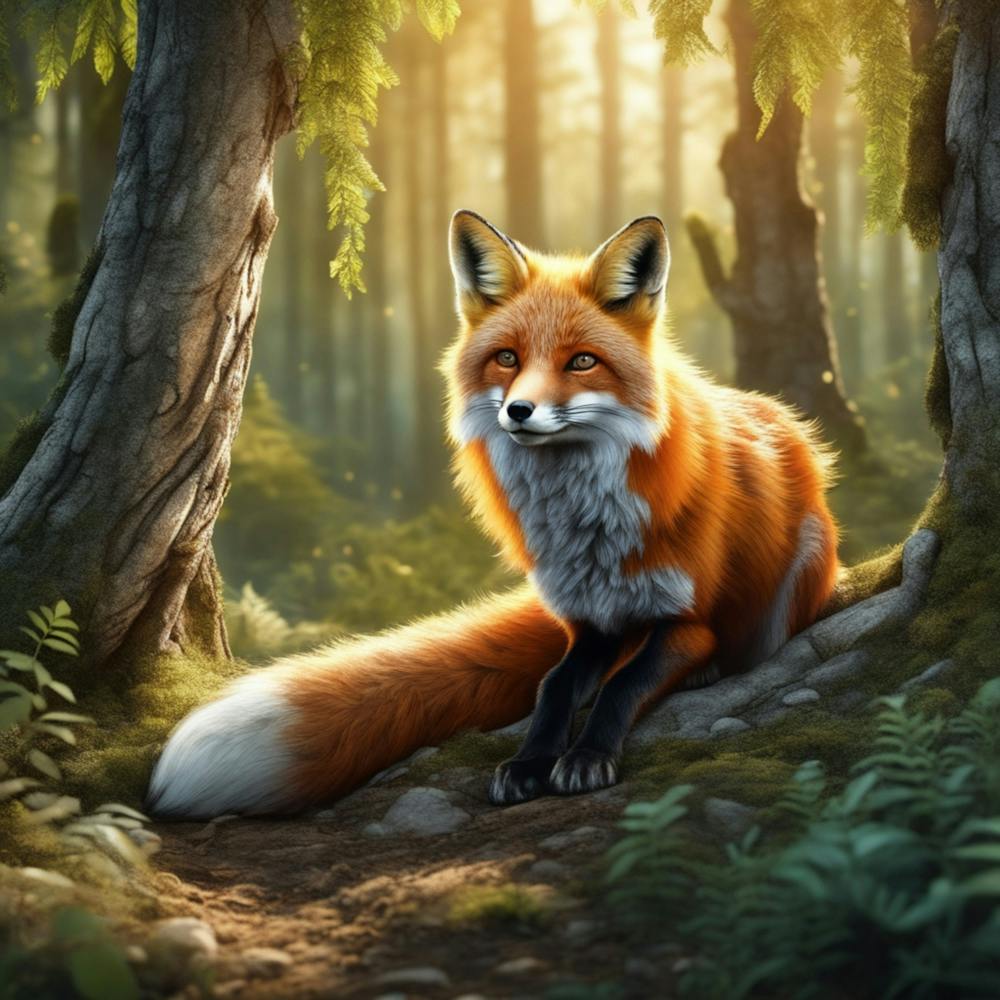 Rotfuchs im Wald 69