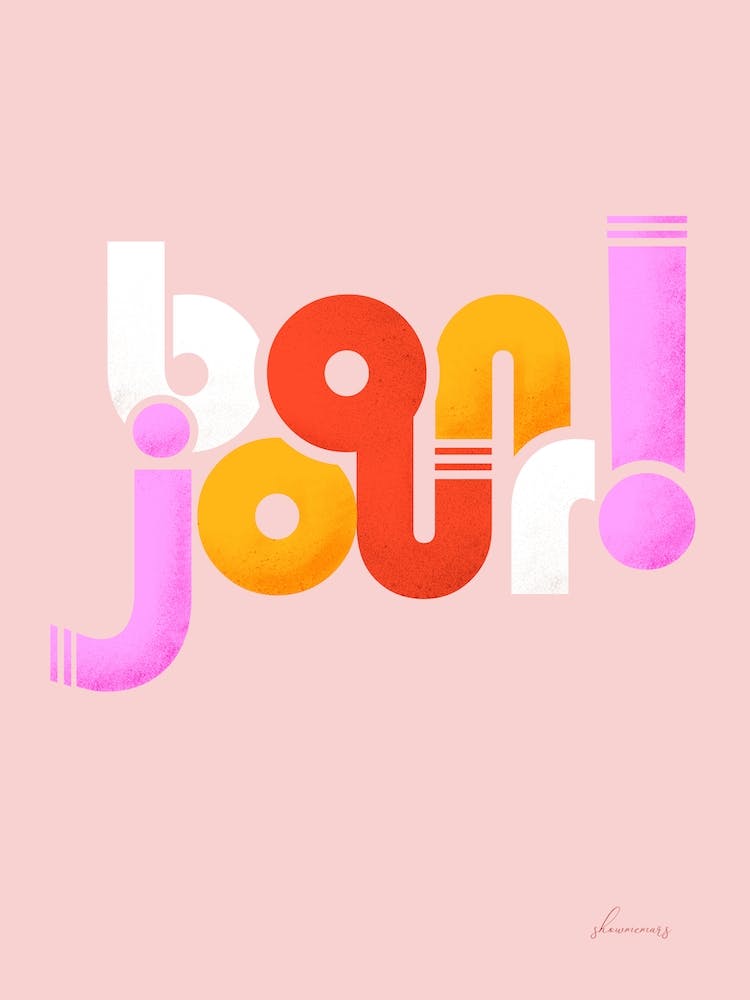 Bonjour French Typography