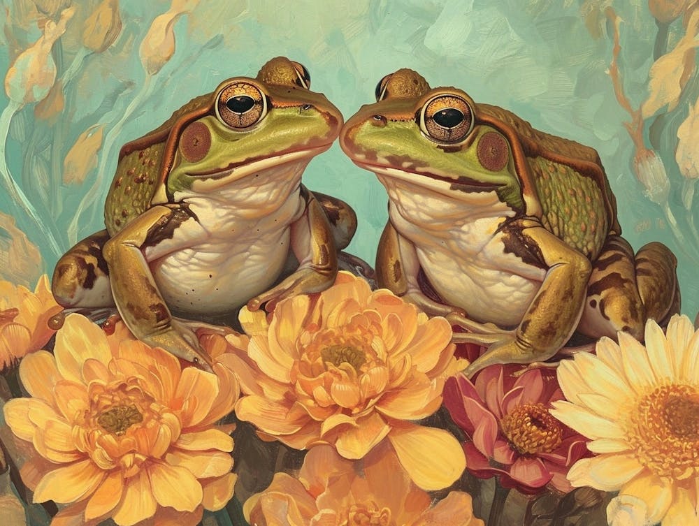 Florale Tierillustration Frosch 3