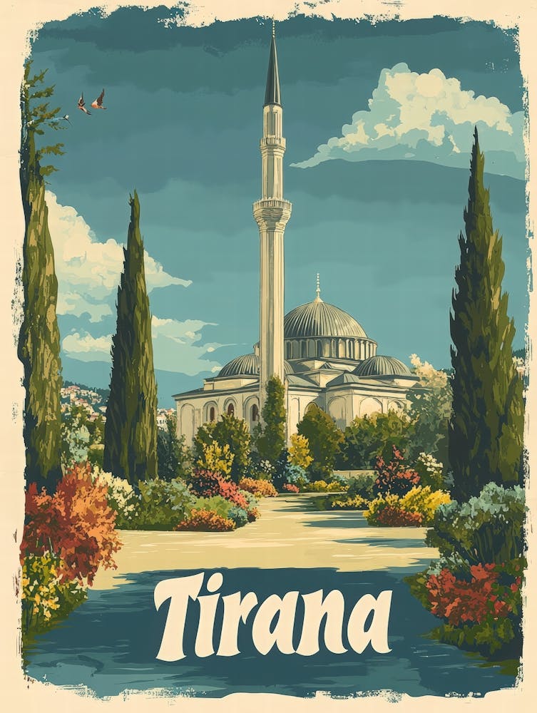 Aihrgdesign A Classic 1960s Travel Poster For Tirana 3