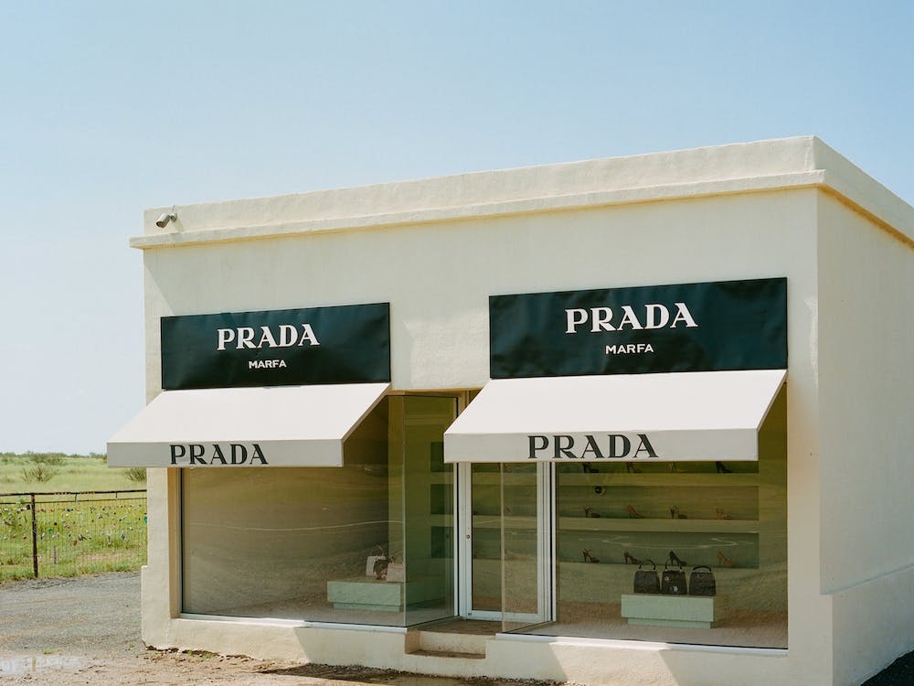 Prada Marfa III on Film