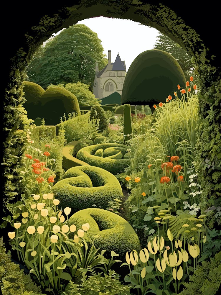 Hidcote Manor Garden United Kingdom Henri Rousseau Style 2