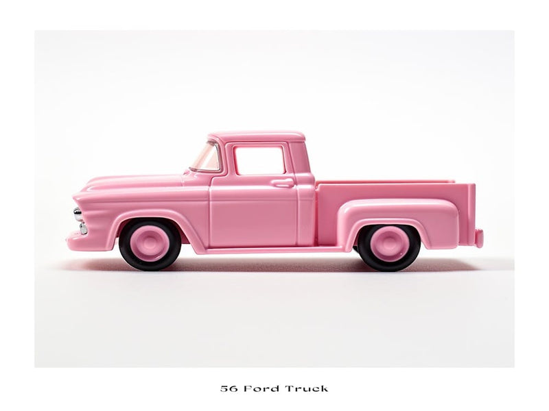 Toy Car 56 Ford Truck Pink Poster