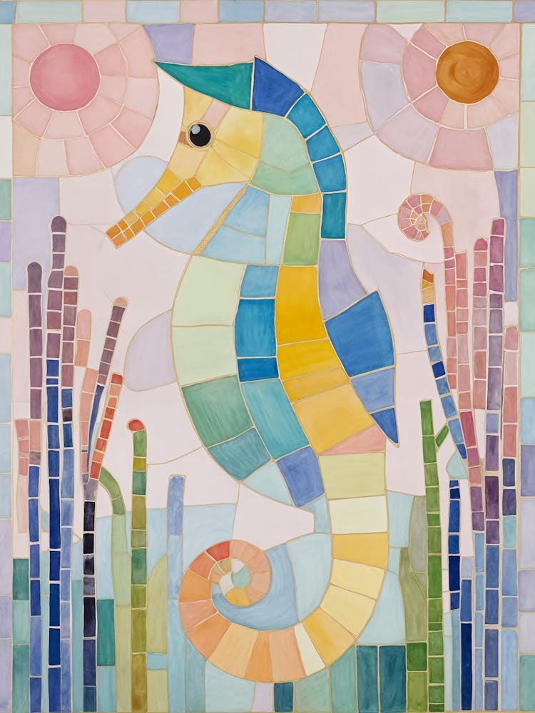 Seepferdchen-Mosaik