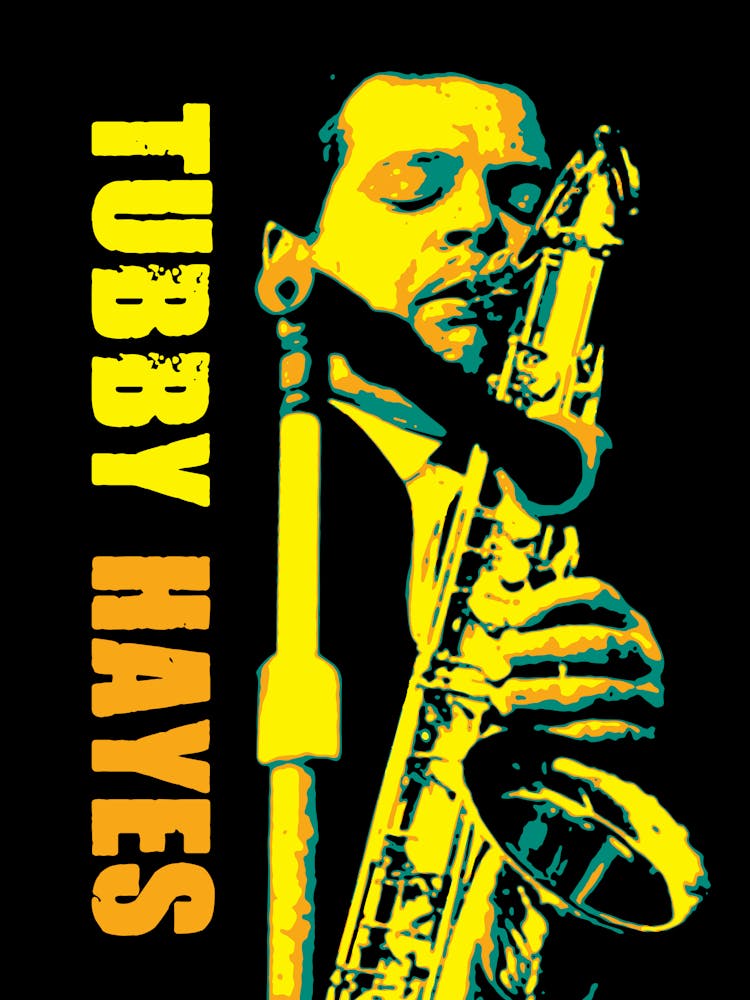 Tubby Hayes American Jazz Musician in my Pop Art Portrait