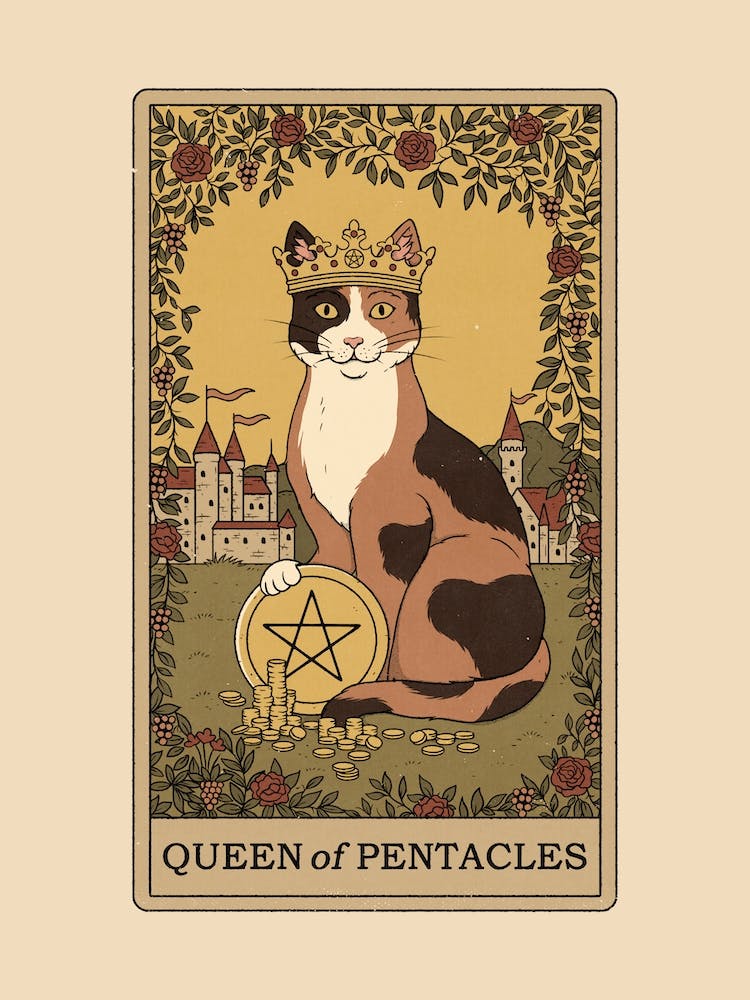 Queen Of Pentacles   Cats Tarot