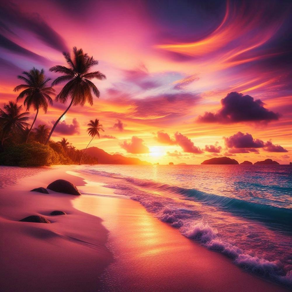 Sunset On The Beach 1