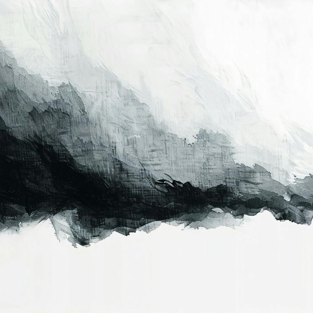 Abstract Black And White Painting 2
