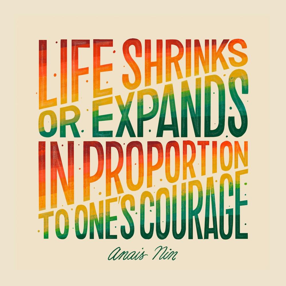 Anais Nin Courage Square