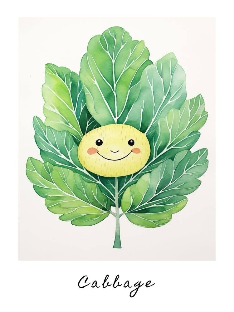 Friendly Kids Cabbage Poster