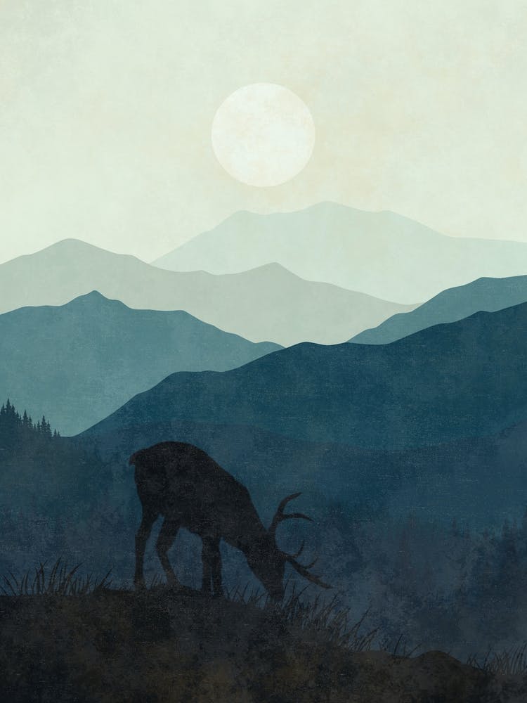 Deer In The Mountains 6