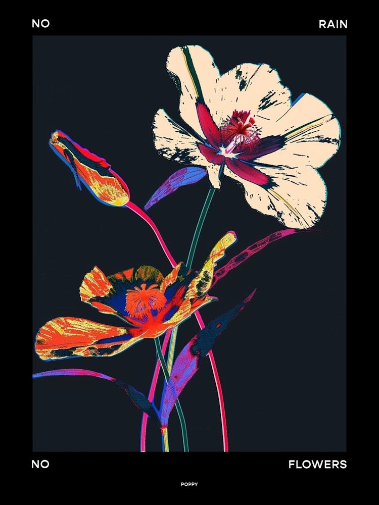 No Rain No Flowers Poster Poppy 3