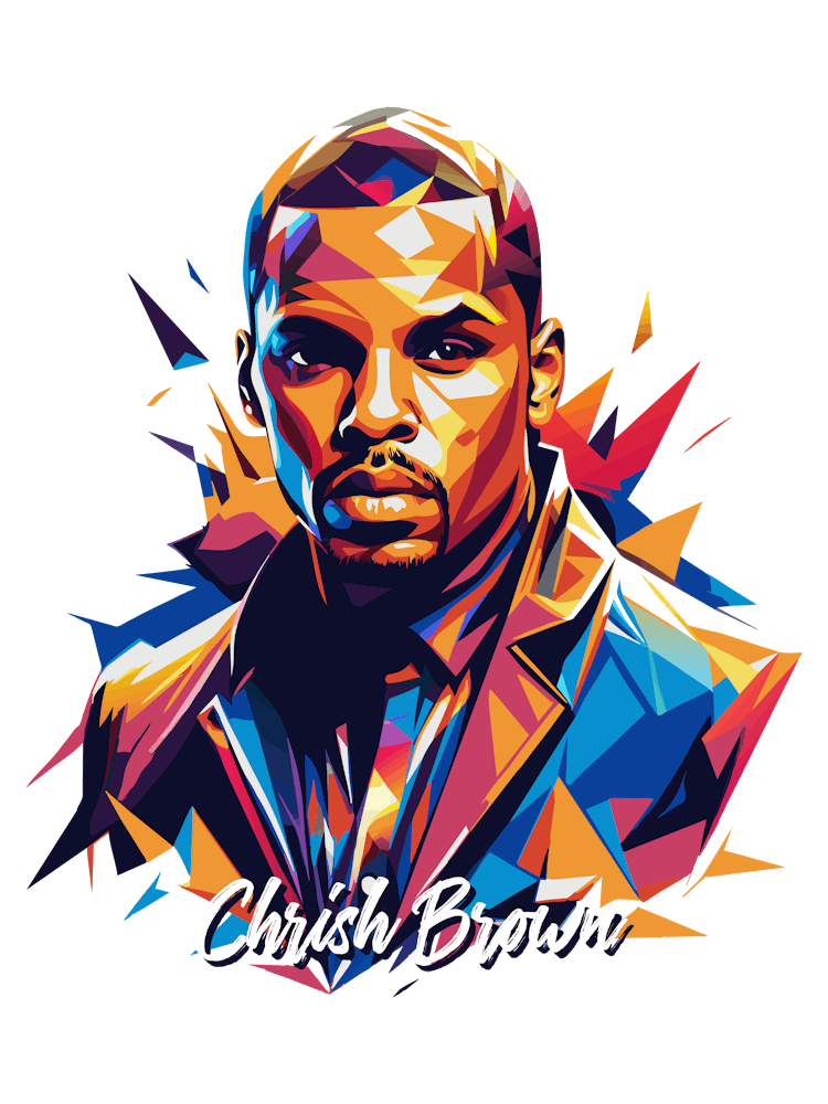 Chris Brown 01 Portrait Music WPAP Pop Art
