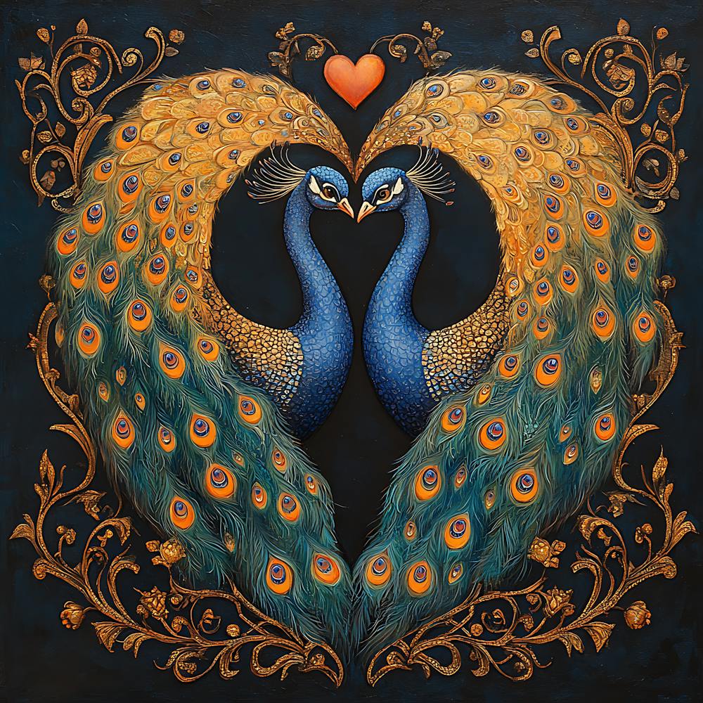 Peacocks In Love 1