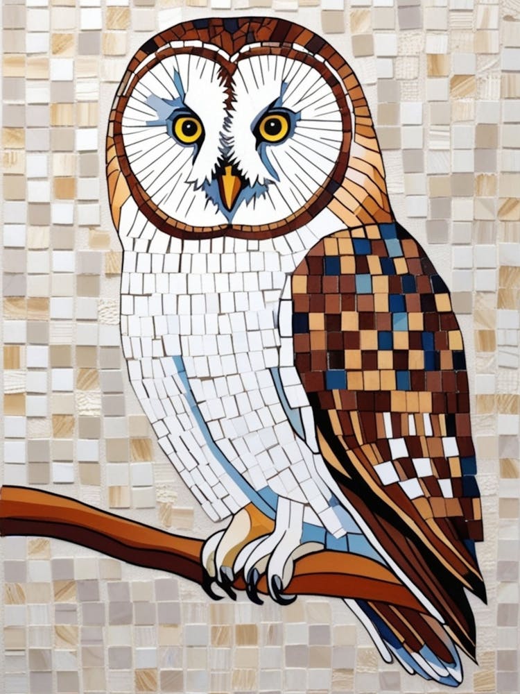 Barn Owl Mosaic 1