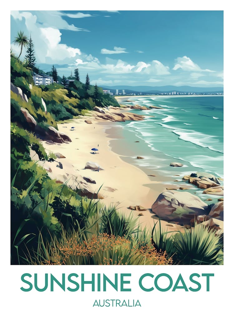 Affiche de voyage Sunshine Coast