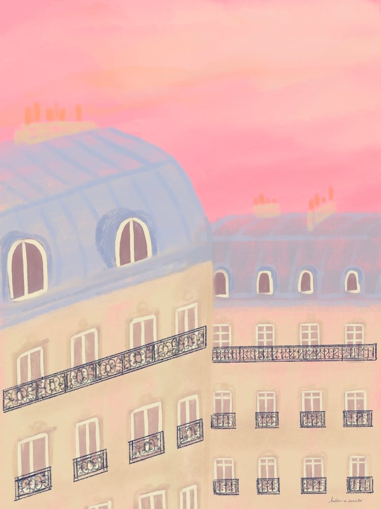 Paris, My Love, Dreamy Parisian Skyline At Sunset