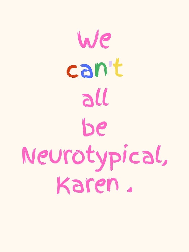 Adhd Poster Neurotypical Cream 