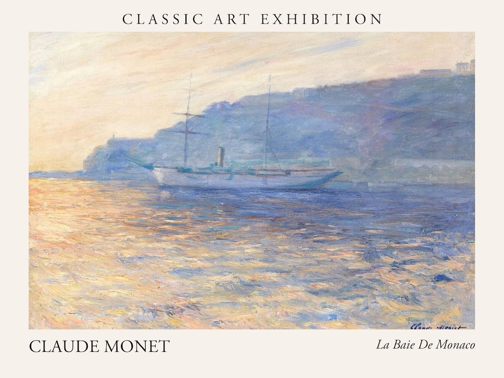 La Baie De Monaco, Claude Monet Poster