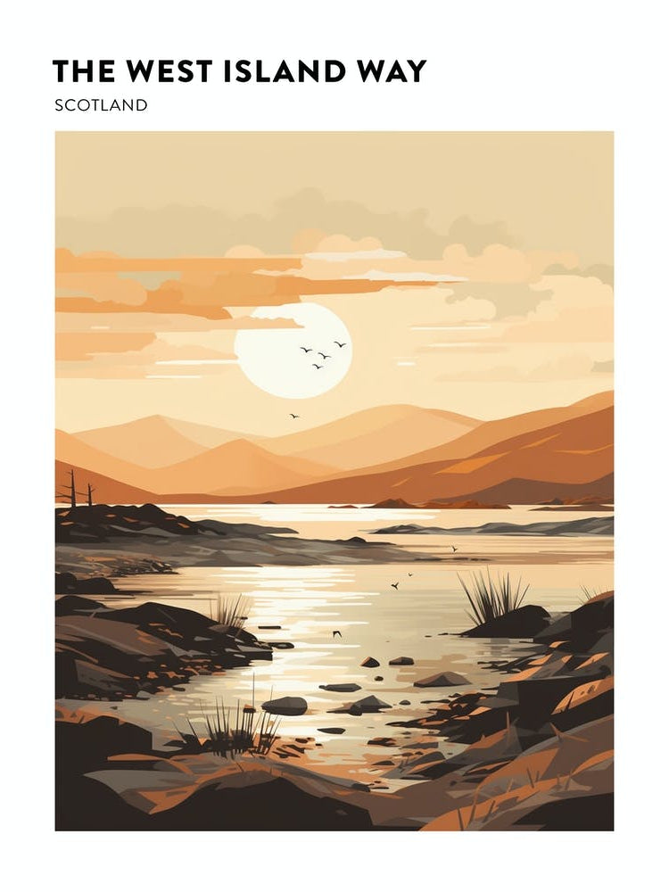 The West Island Way Scotland 2 Hiking Trail Landscape Poster