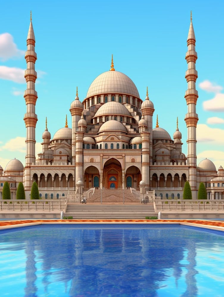 Sleymaniye Mosque Pixel Art 7
