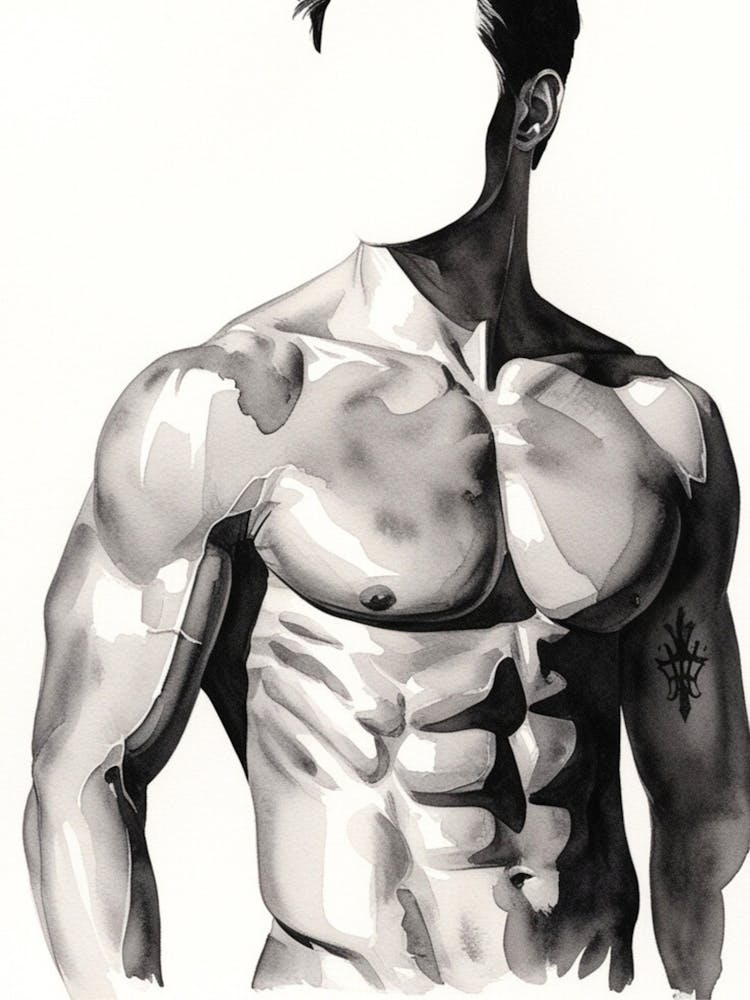 Bodybuilder Painting