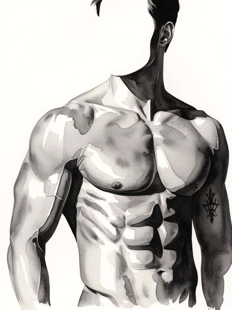 Bodybuilder Painting