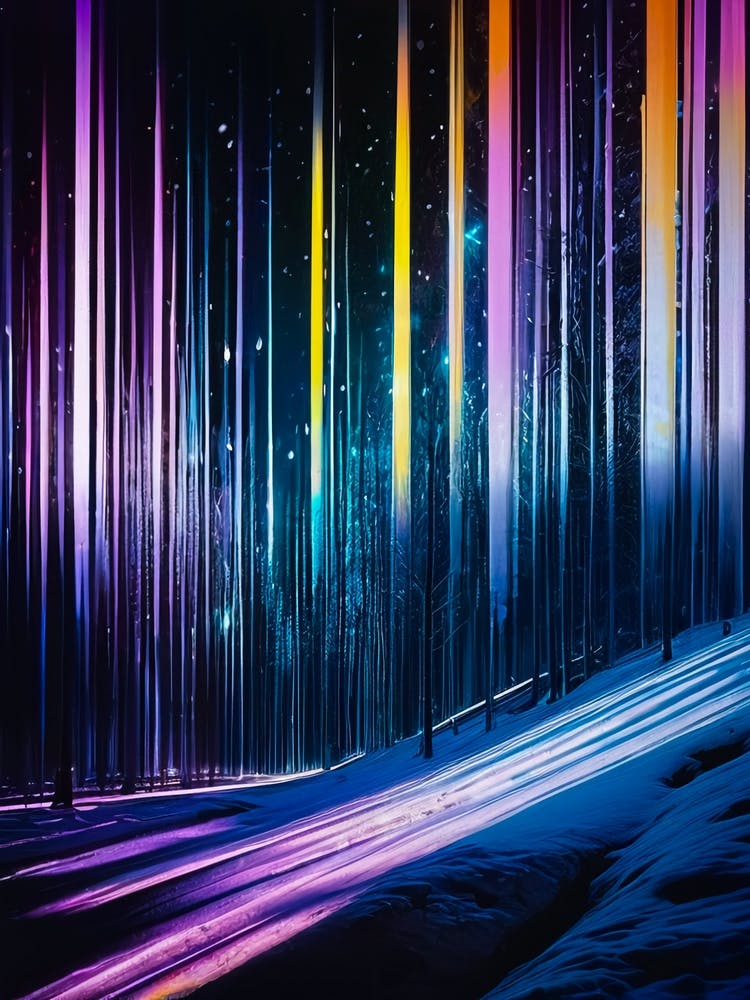 Chromatic Forest Illustrative Abstract