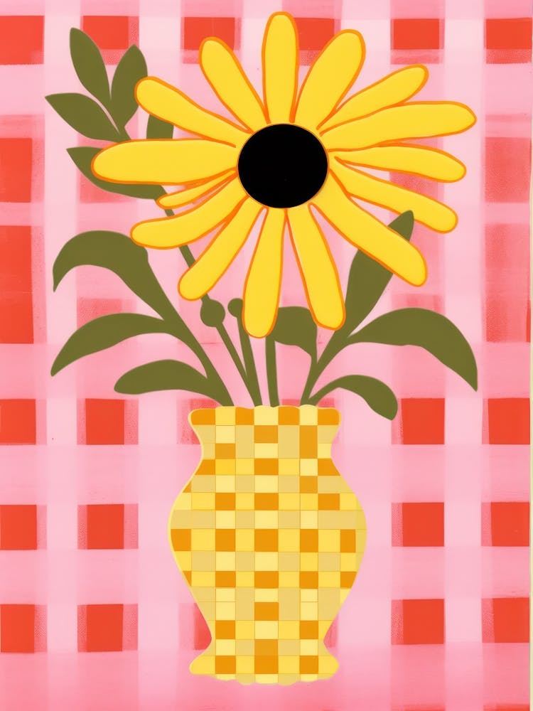 Wild Flowers Yellow Tones In Vase 2