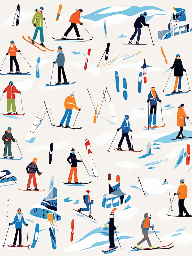 Chamonix Mont Blanc   France, Ski Resort Illustration 0