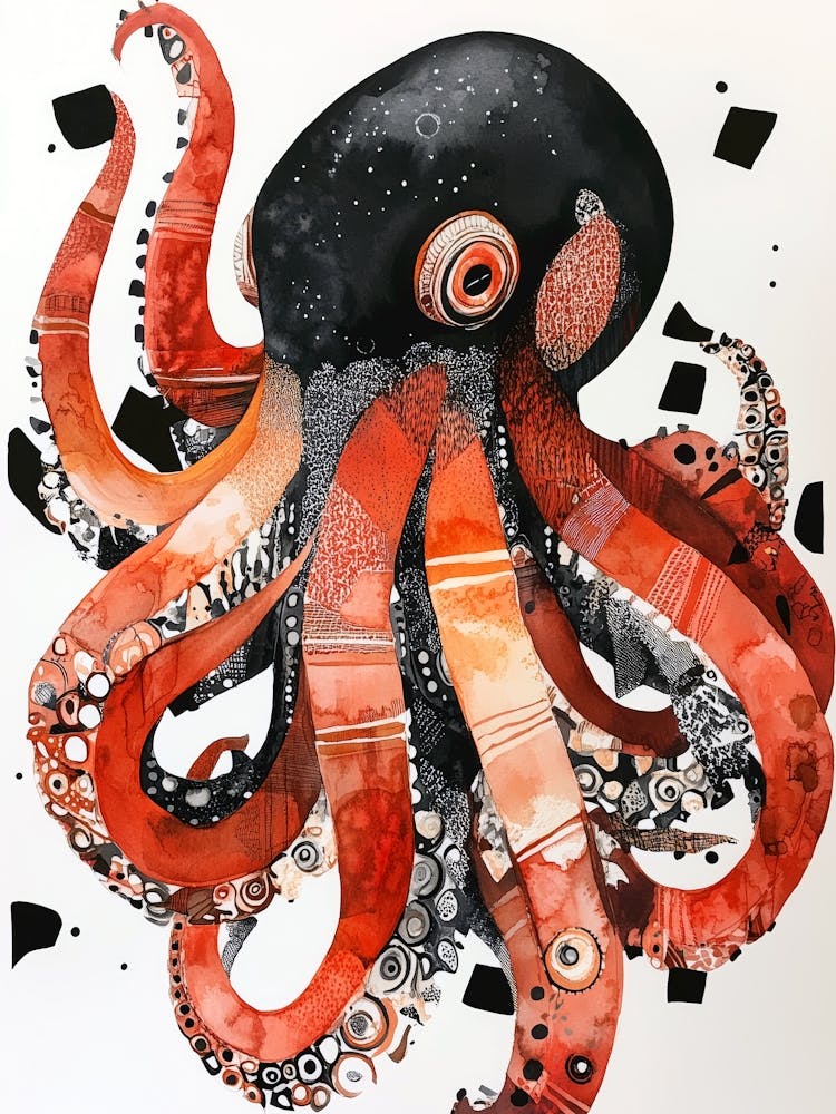 Red Octopus ocean life