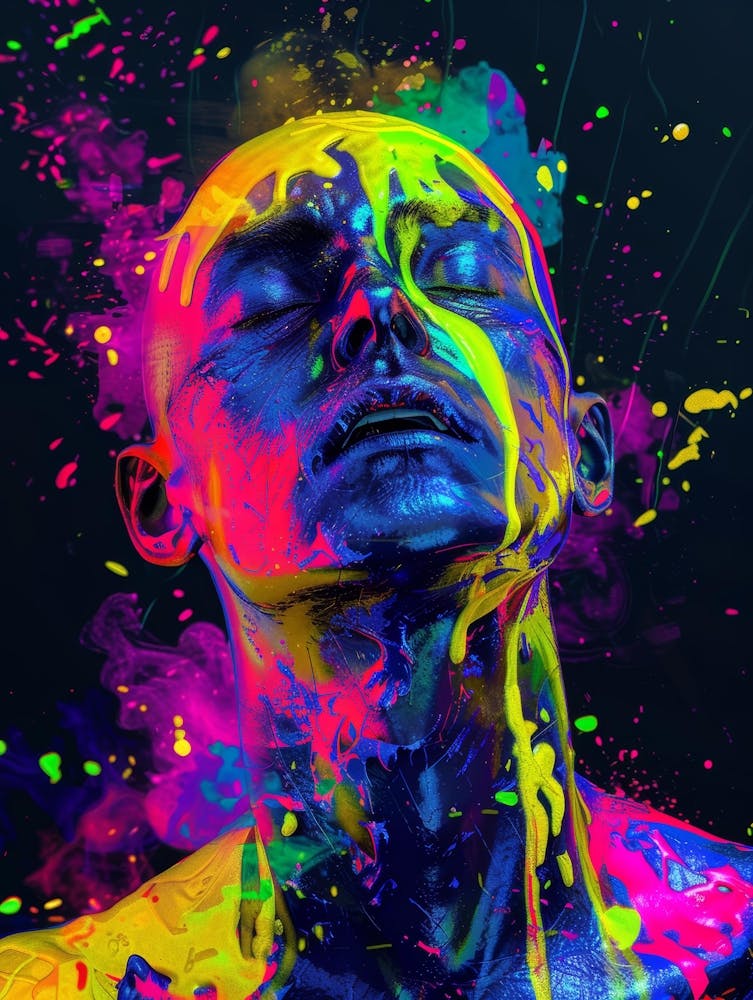 Color Splashed Face