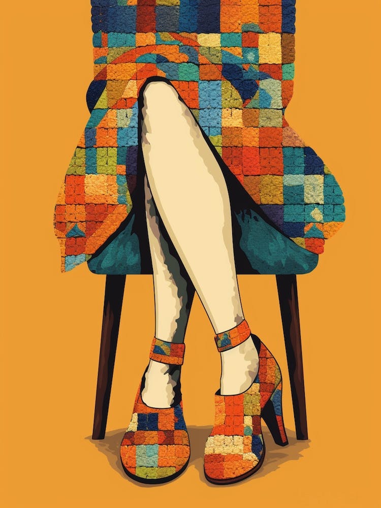 Crochet Shoes Vintage Illustration 1