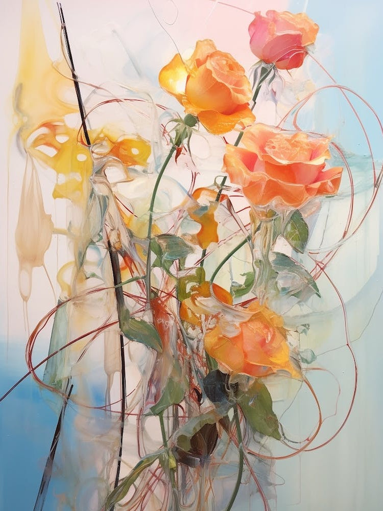 Abstract Flower Painting Rose 2