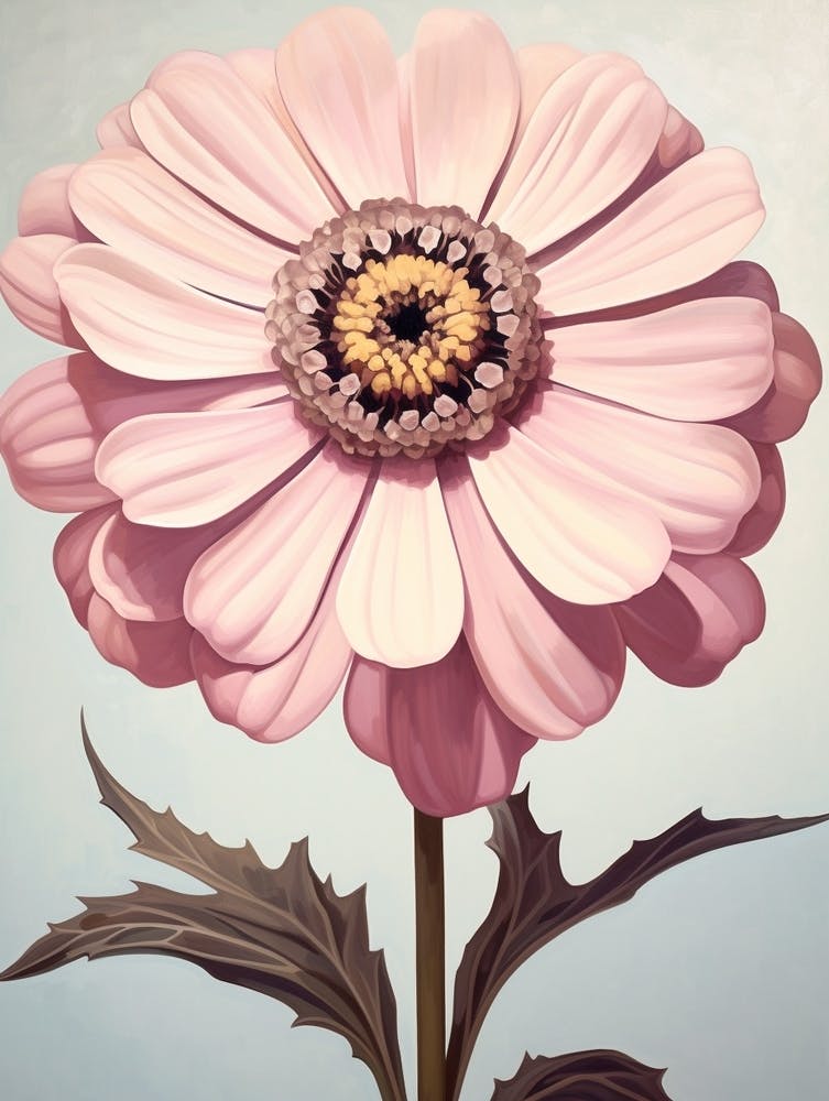 Floral Illustration Zinnia 1