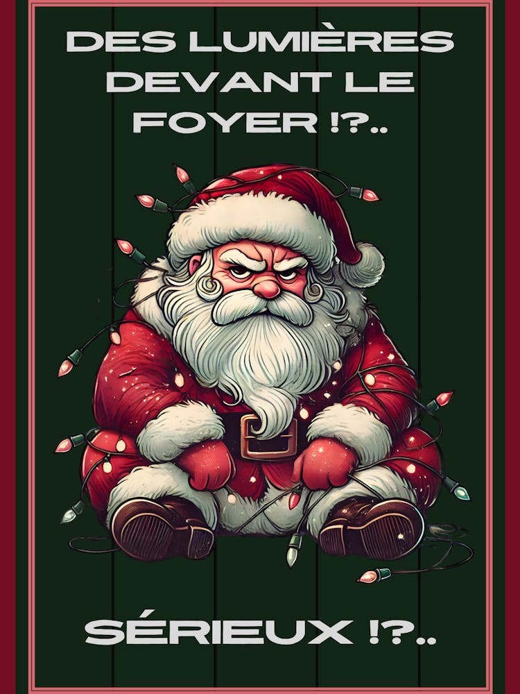 Grüner humoristischer Weihnachtsmann