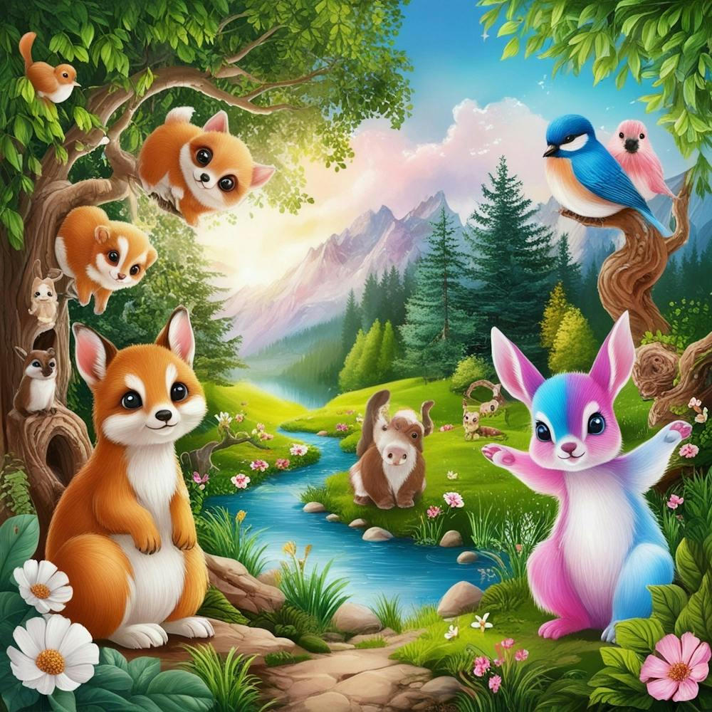 Cute Animals In The Forest