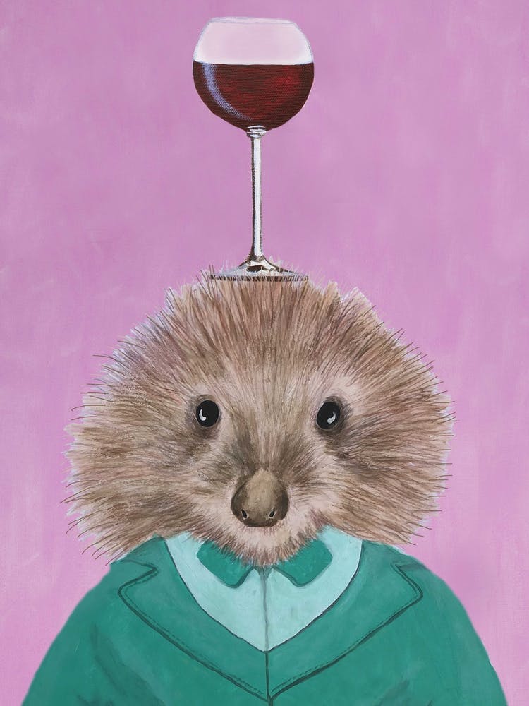 Porcupine With Wineglass Pink & Mint