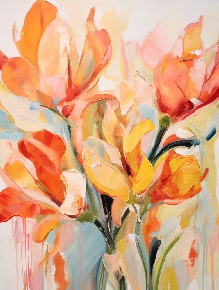 Fall Flower Painting Tulip 1