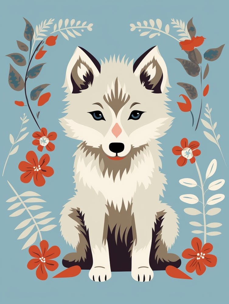 Baby Animal Illustration  Wolf 5